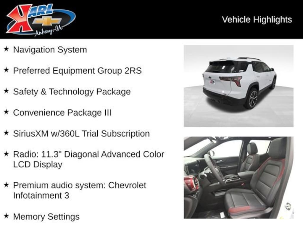 New 2026 Chevrolet Equinox RS SUV