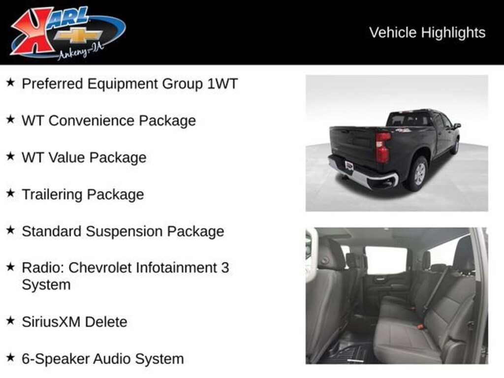 New 2026 Chevrolet Silverado 1500 WT Truck Crew Cab