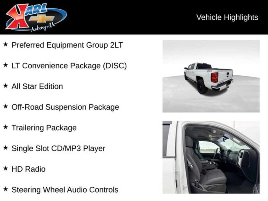 Used 2017 Chevrolet Silverado 1500 LT Truck Crew Cab