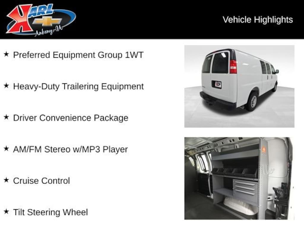 New 2025 Chevrolet Express Cargo 2500 WT Van