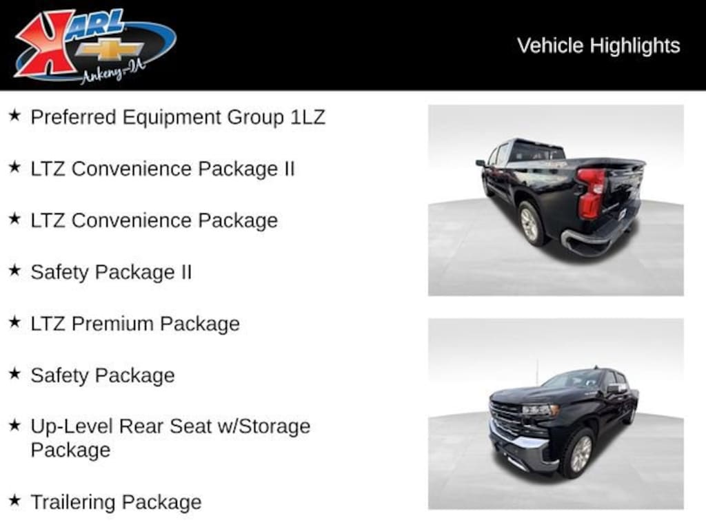 Used 2019 Chevrolet Silverado 1500 LTZ Truck Crew Cab