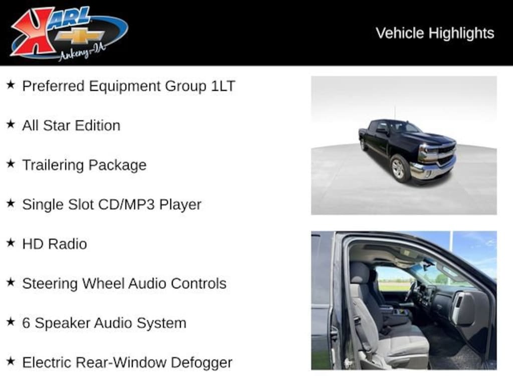 Used 2018 Chevrolet Silverado 1500 LT Truck Crew Cab