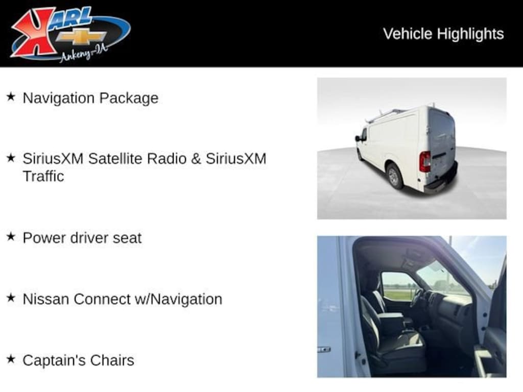 Used 2019 Nissan NV Cargo SL Van