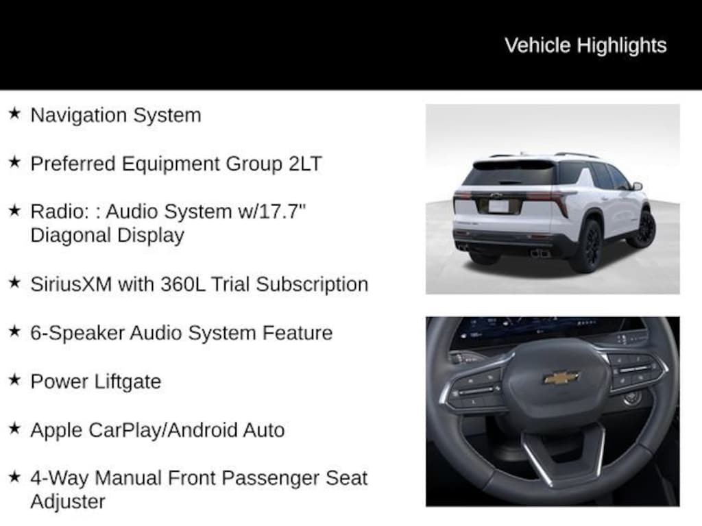 New 2026 Chevrolet Traverse LT SUV