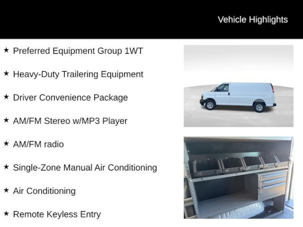 New 2025 Chevrolet Express Cargo 2500 WT Van
