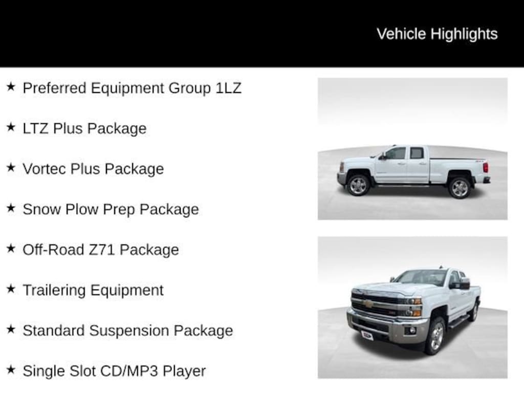 Used 2017 Chevrolet Silverado 2500 HD LTZ Truck