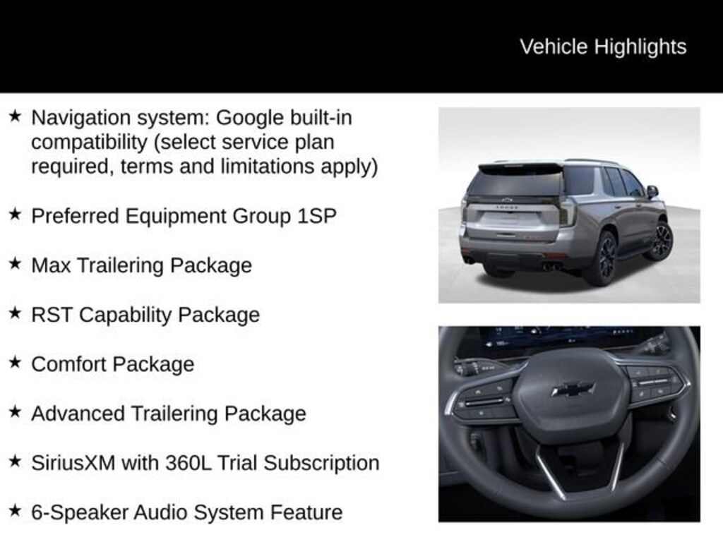 New 2026 Chevrolet Tahoe RST SUV