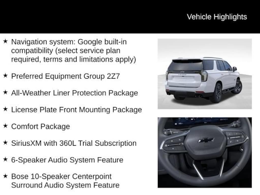 New 2026 Chevrolet Tahoe Z71 SUV