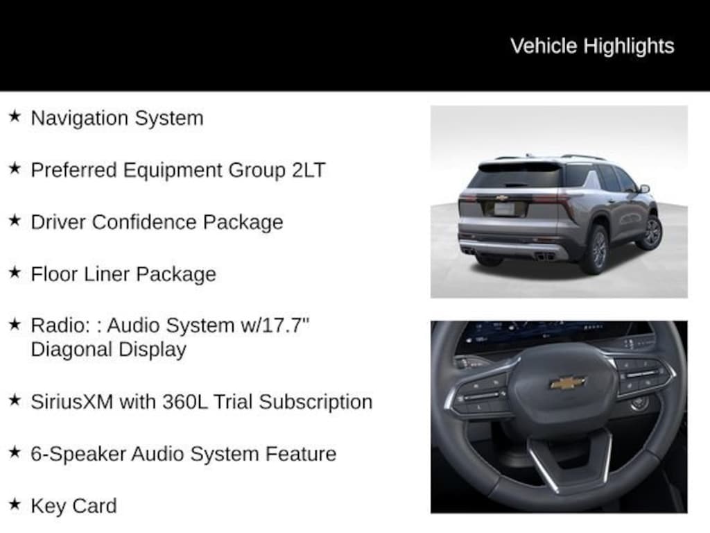 New 2026 Chevrolet Traverse LT SUV