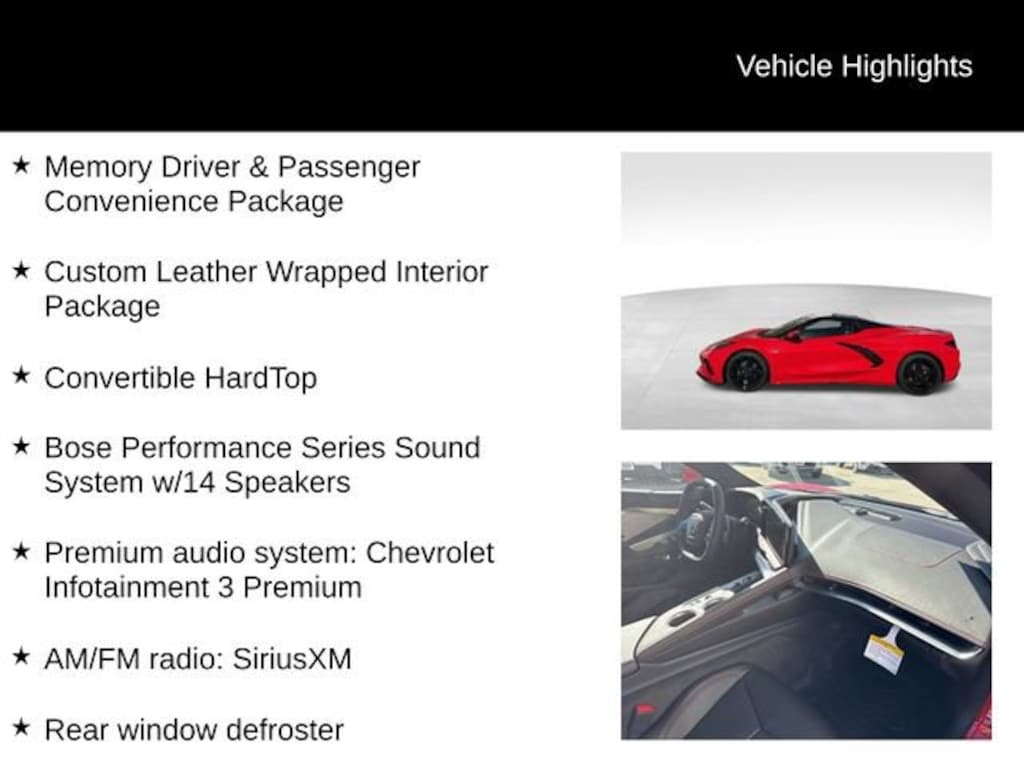 New 2026 Chevrolet Corvette Stingray 3LT Convertible