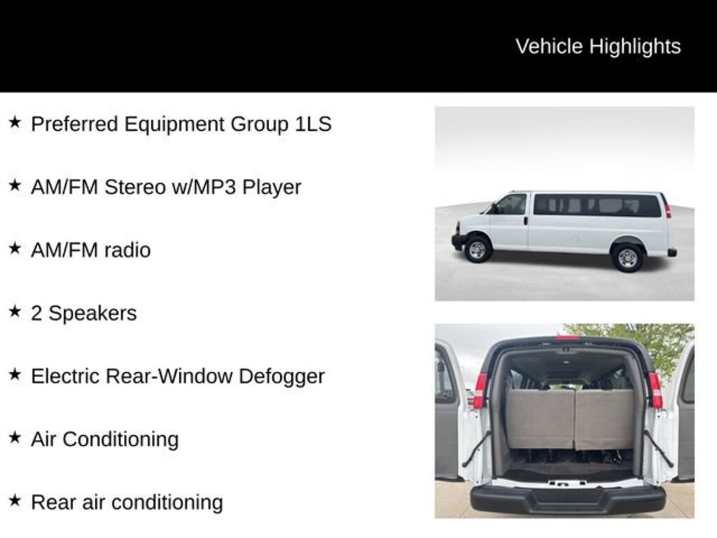Used 2025 Chevrolet Express Passenger 1LS Van