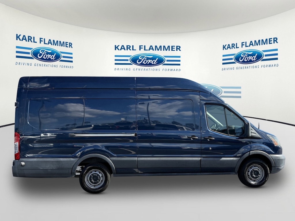 Used 2015 Ford Transit Cargo Van T-250 148 EL Hi Rf 9000 GVWR Sliding RH Dr Van High Roof Extended-Length Cargo Van