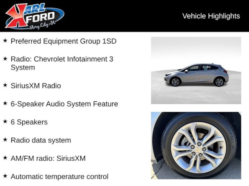 Used 2019 Chevrolet Cruze LT Hatchback