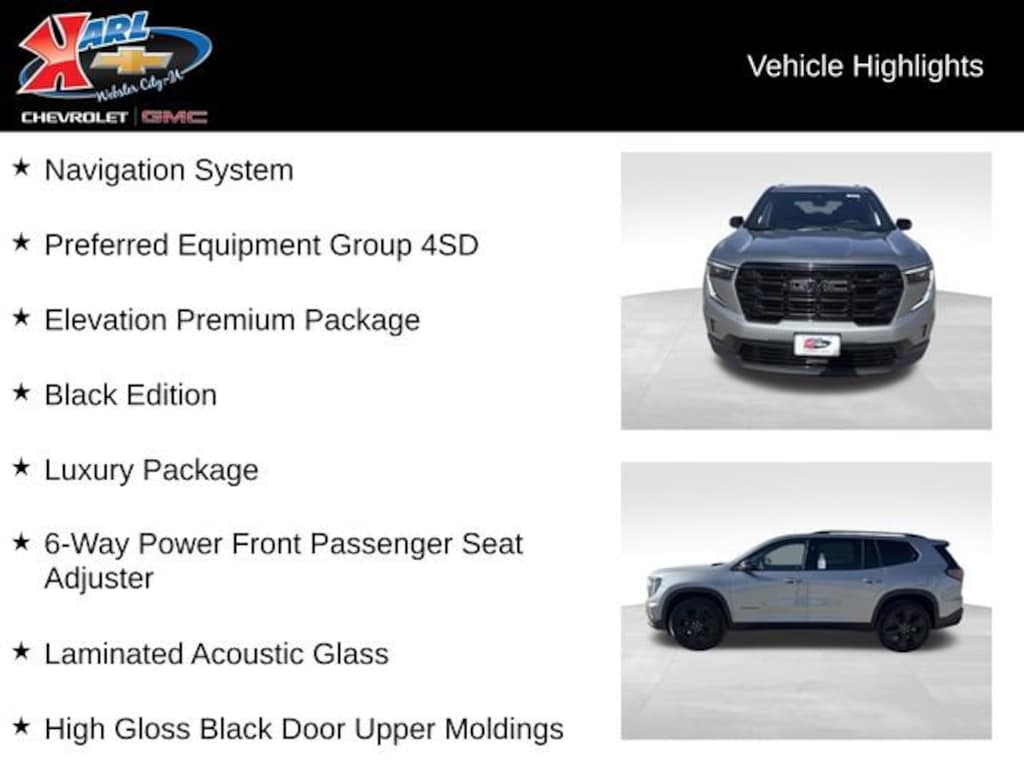New 2026 GMC Acadia Elevation SUV