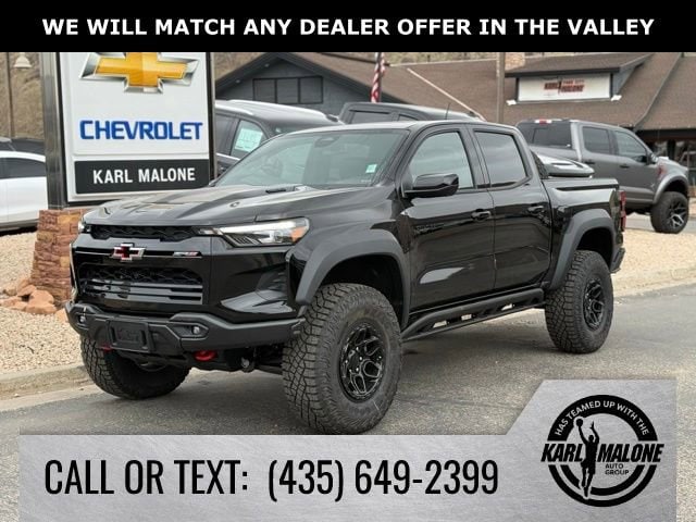 Black 2026 Chevrolet Colorado ZR2 Crew Cab 4WD Pickup Truck Four-Wheel Drive Automatic
