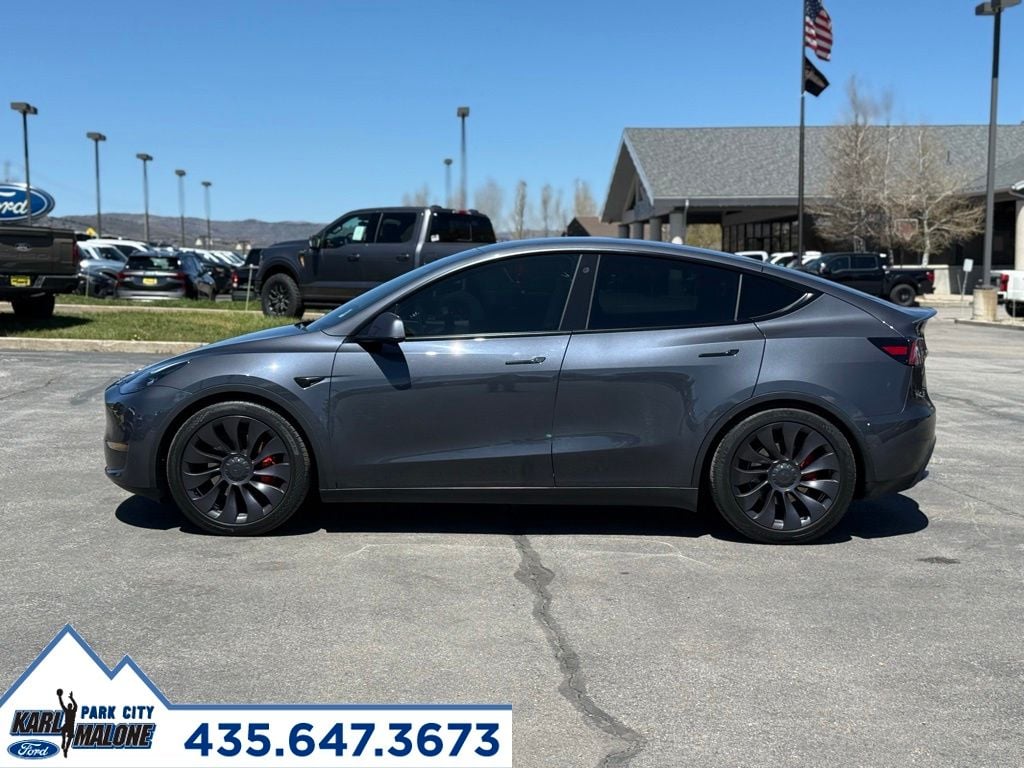 Used 2021 Tesla Model Y Performance with VIN 5YJYGDEFXMF252168 for sale in Park City, UT