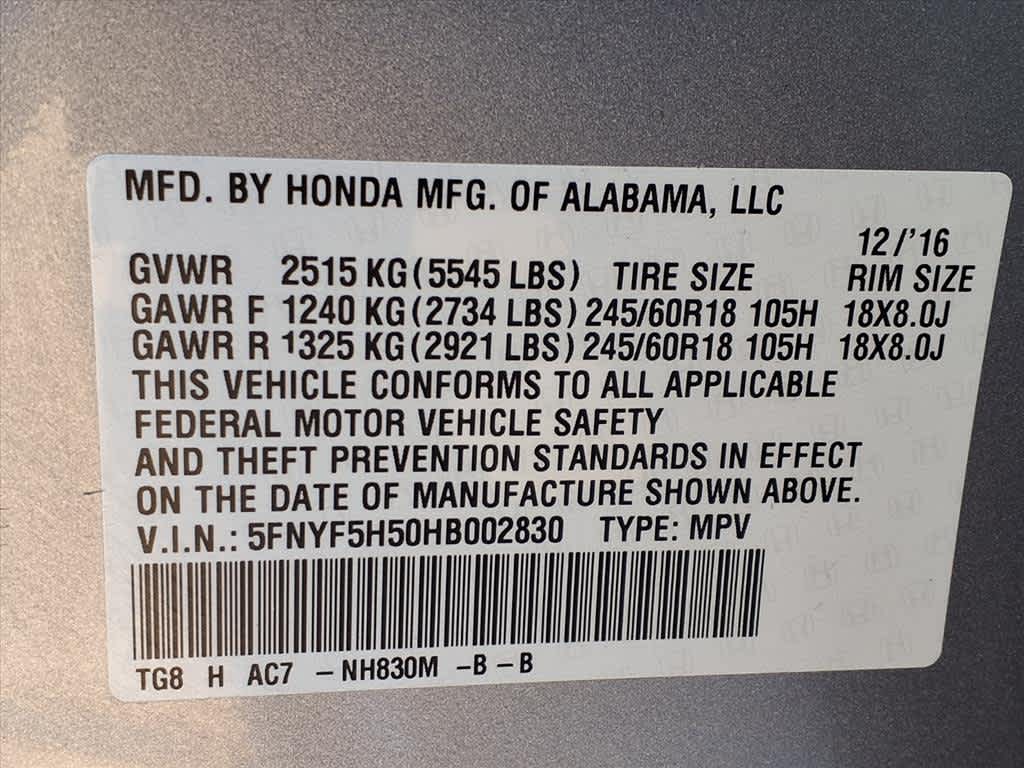 Thumbnail: 2017 Honda Pilot - 25