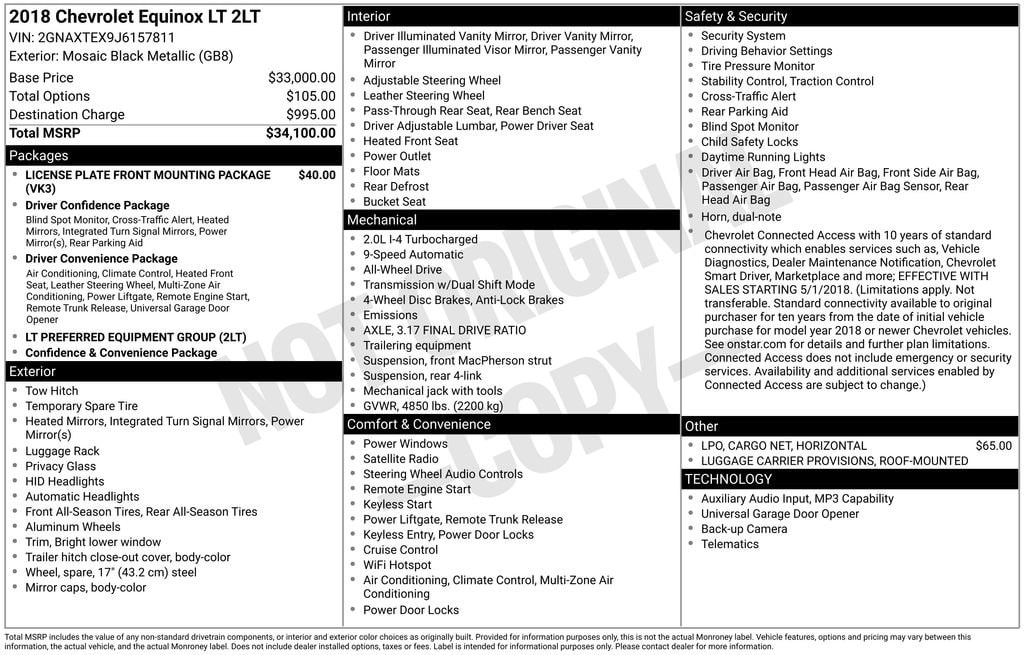 Used 2018 Chevrolet Equinox LT SUV