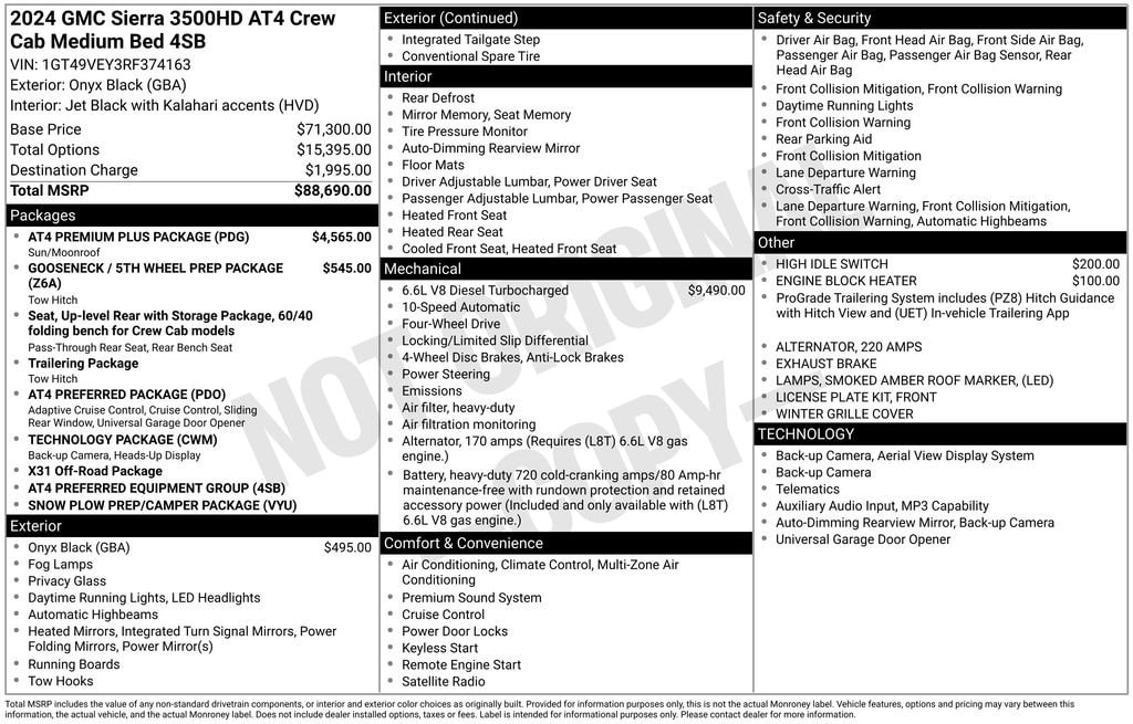 Used 2024 GMC Sierra 3500 HD AT4 Truck