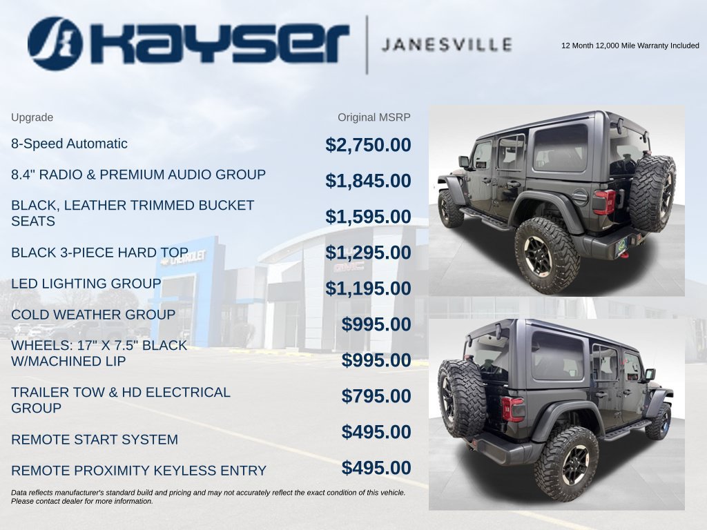 Used 2020 Jeep Wrangler Unlimited Rubicon 4x4 SUV