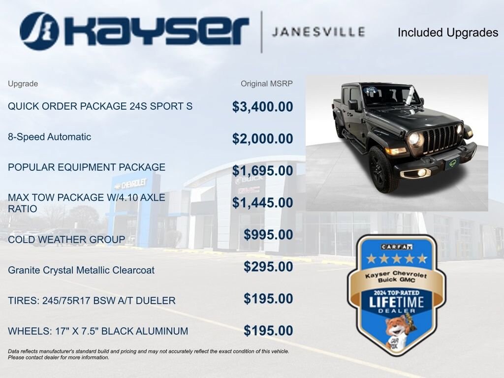 Used 2021 Jeep Gladiator Sport S 4x4 Truck