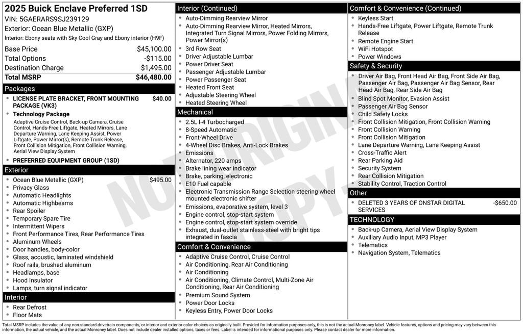 Used 2025 Buick Enclave Preferred SUV