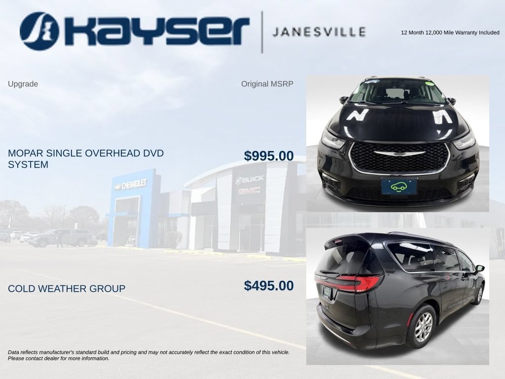Used 2021 Chrysler Pacifica Touring with VIN 2C4RC1FG1MR510071 for sale in Janesville, WI