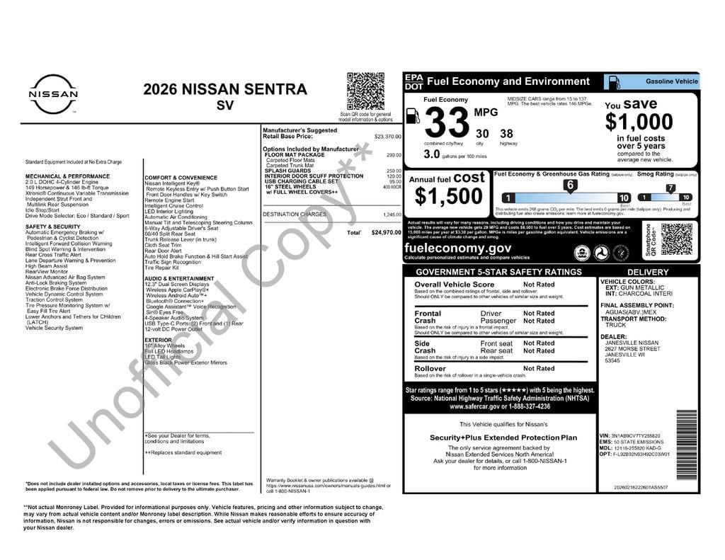 2026 Nissan Sentra SV - Photo 5