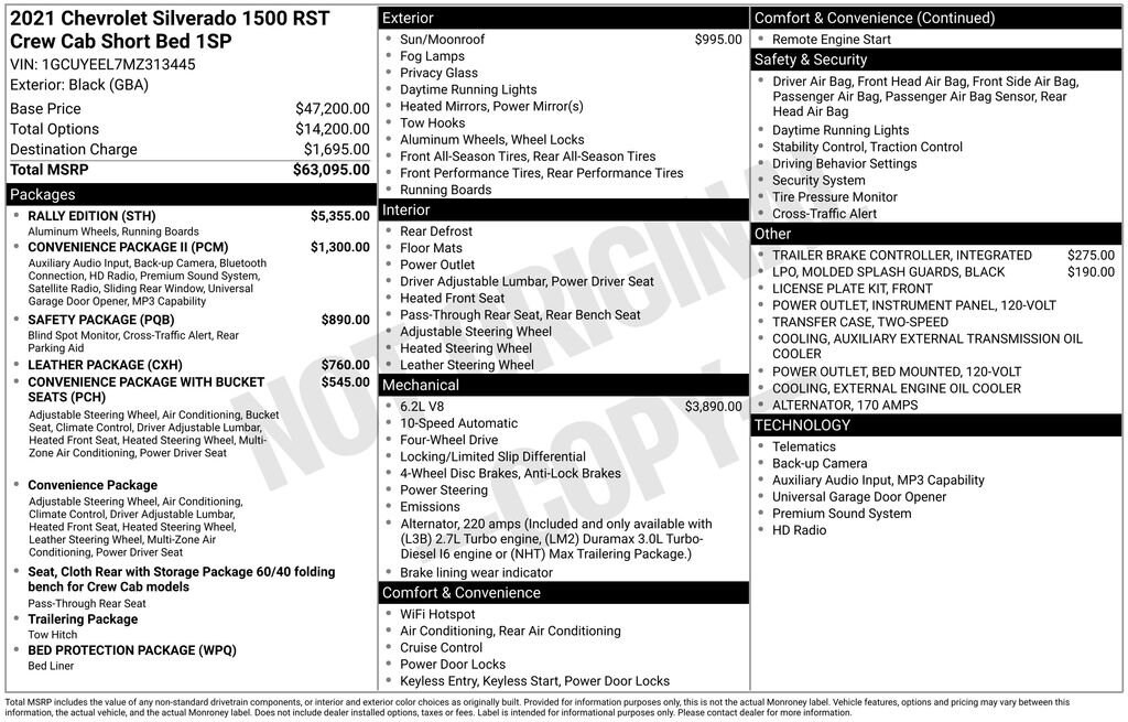 Used 2021 Chevrolet Silverado 1500 RST Truck