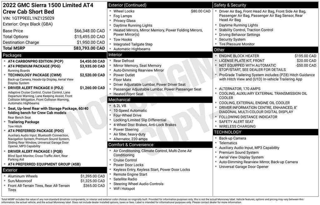 Used 2022 GMC Sierra 1500 Limited AT4 Truck