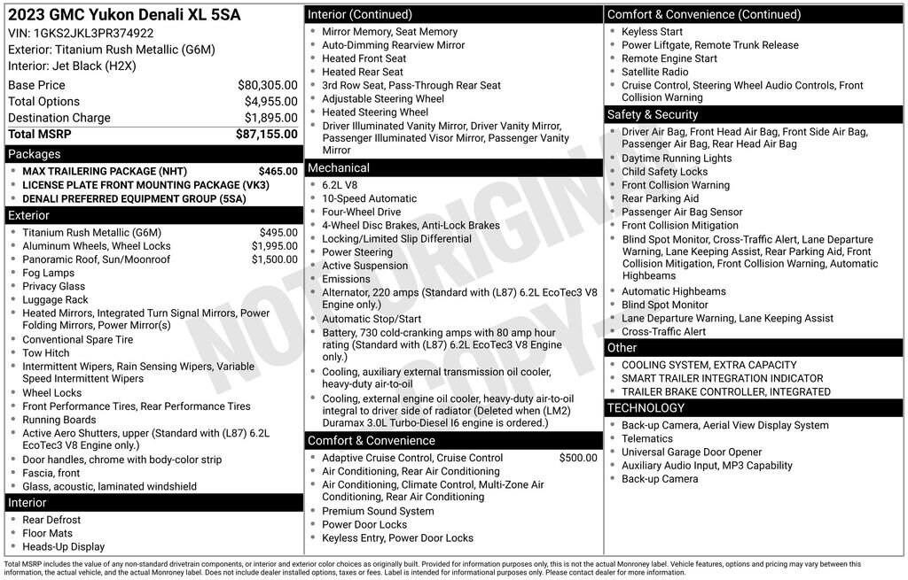 Used 2023 GMC Yukon XL Denali SUV