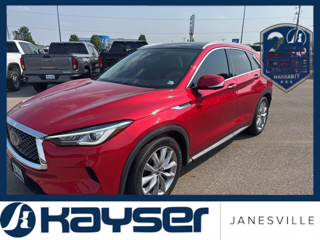 Used 2019 INFINITI QX50 Pure with VIN 3PCAJ5M37KF129764 for sale in Janesville, WI
