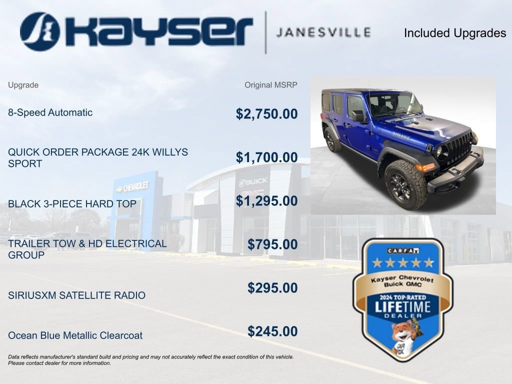 Used 2020 Jeep Wrangler Unlimited Willys Sport 4x4 SUV