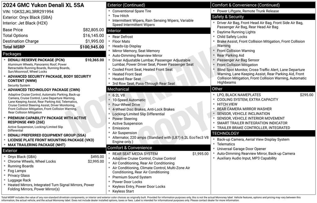 Used 2024 GMC Yukon XL Denali SUV