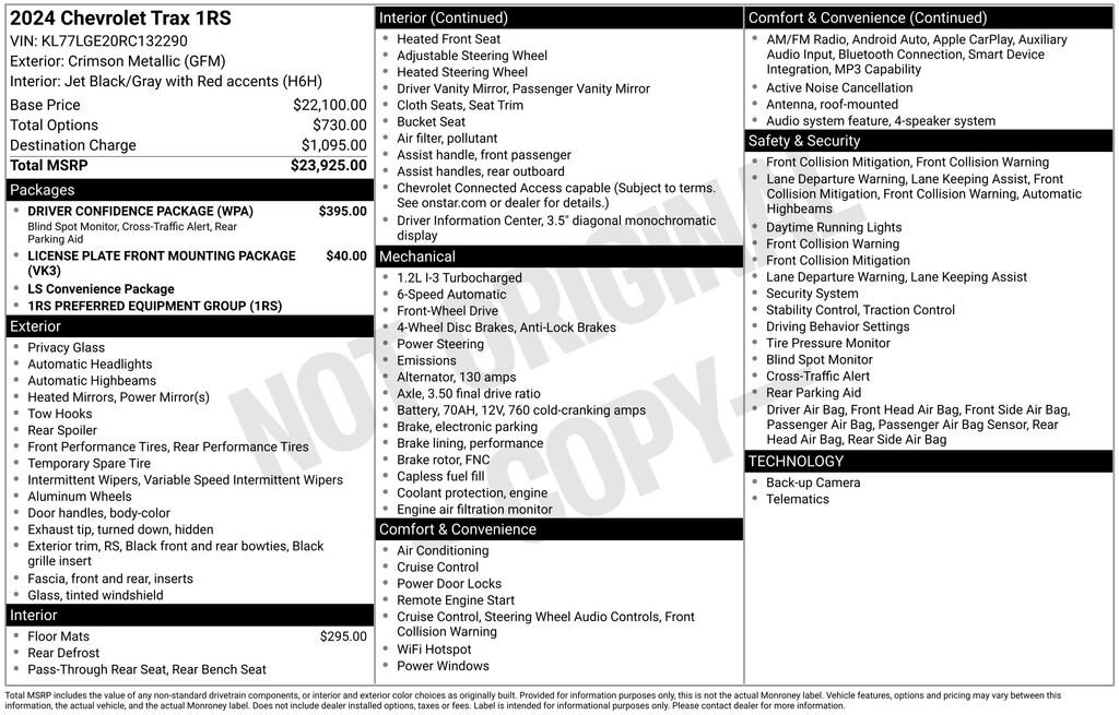 Used 2024 Chevrolet Trax 1RS SUV
