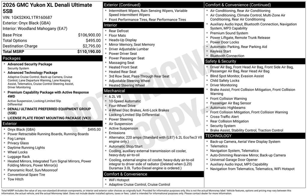Used 2026 GMC Yukon XL Denali Ultimate SUV