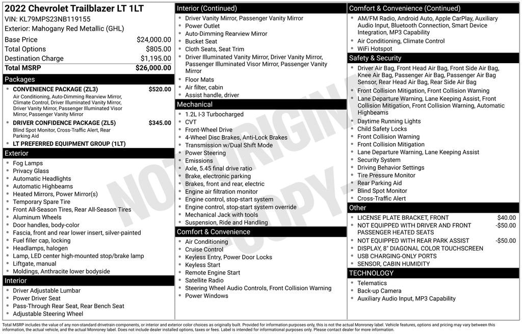 Used 2022 Chevrolet Trailblazer LT SUV