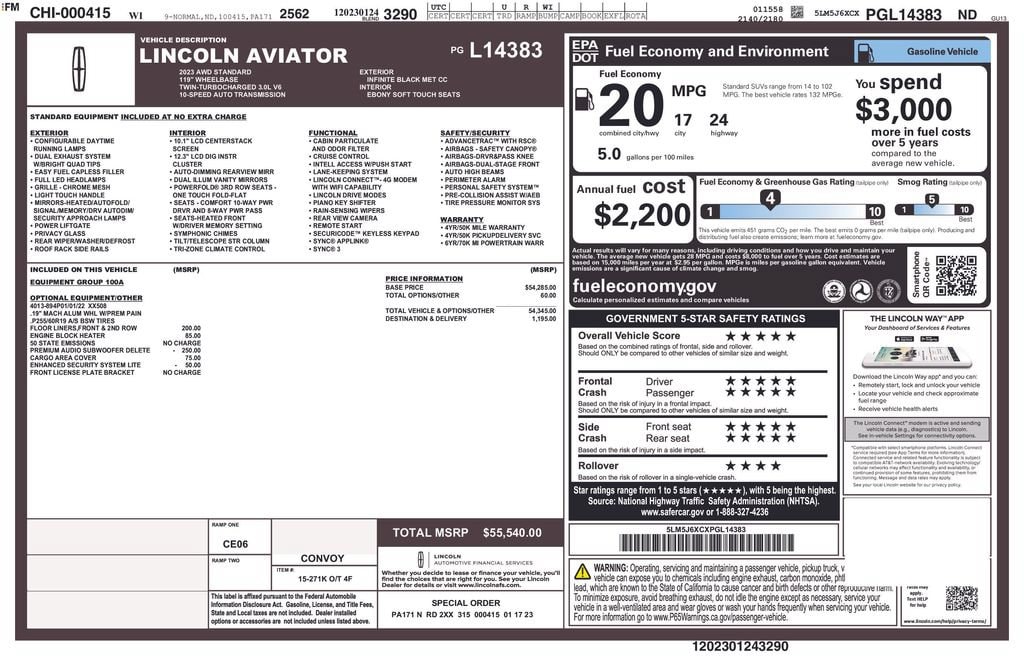 Used 2023 Lincoln Aviator Standard SUV