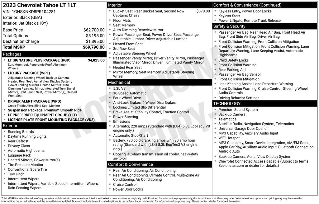 Used 2023 Chevrolet Tahoe LT SUV