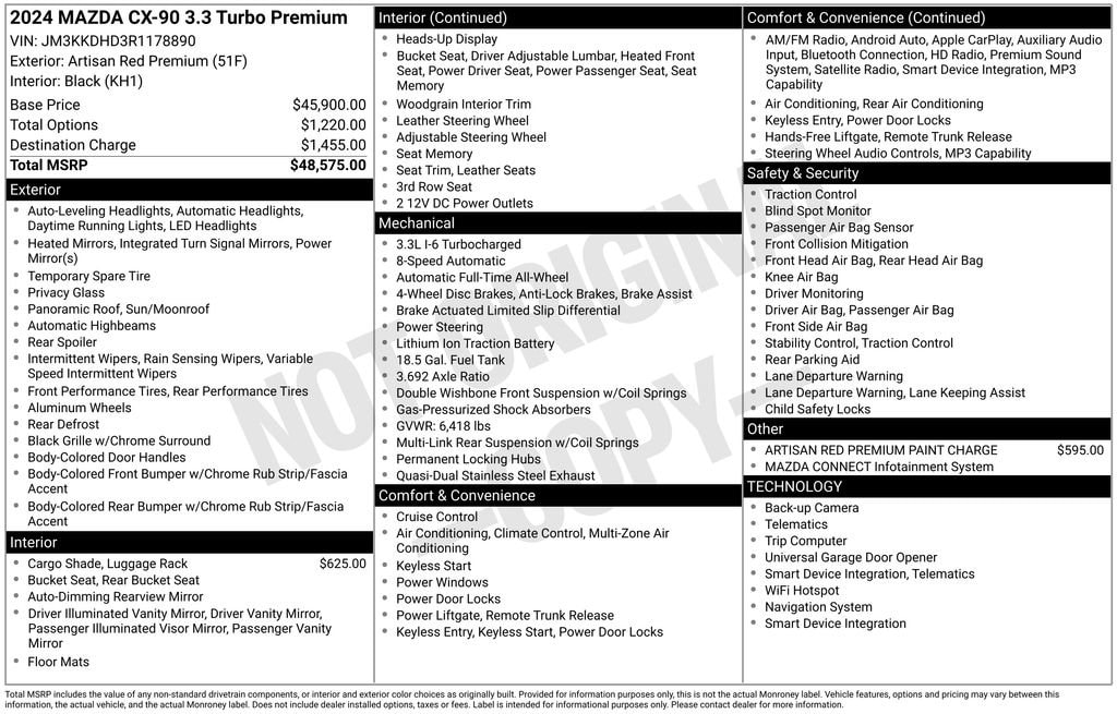 Used 2024 Mazda CX-90 3.3 Turbo Premium SUV