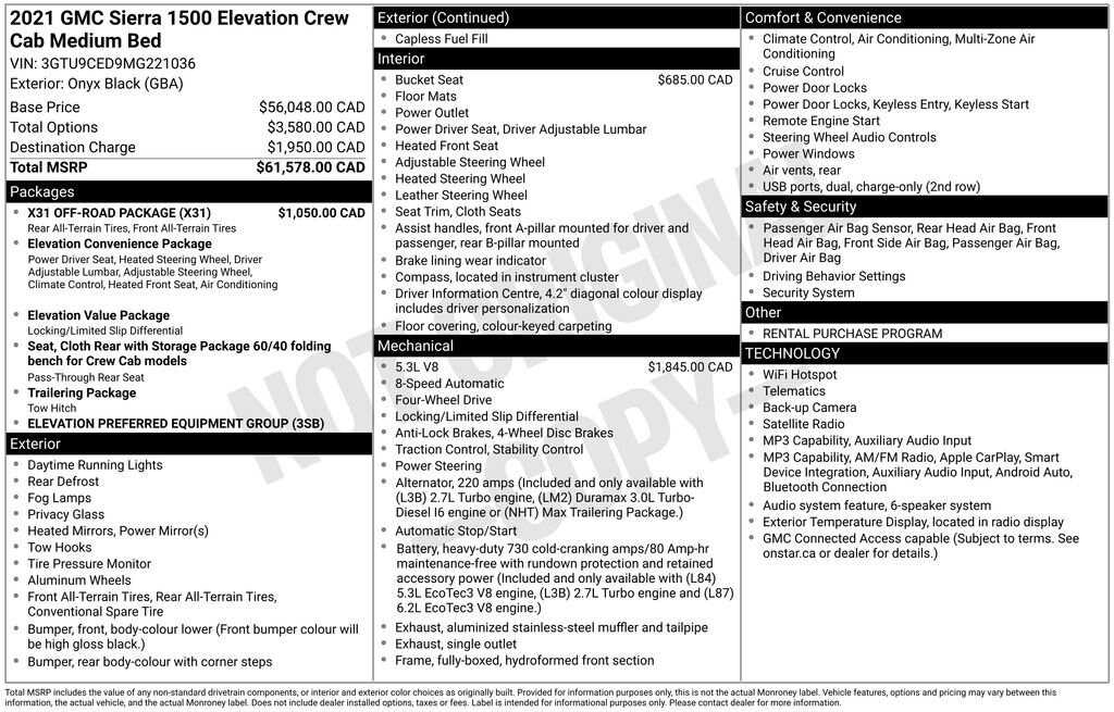 Used 2021 GMC Sierra 1500 Elevation Truck