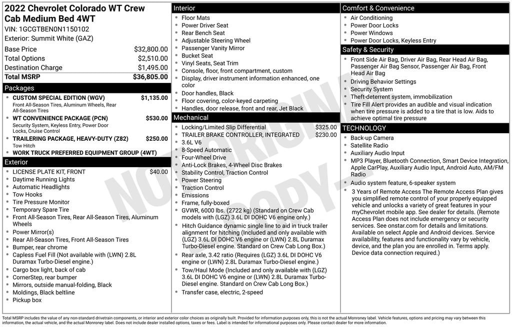2022 Chevrolet Colorado Work Truck - Photo 10