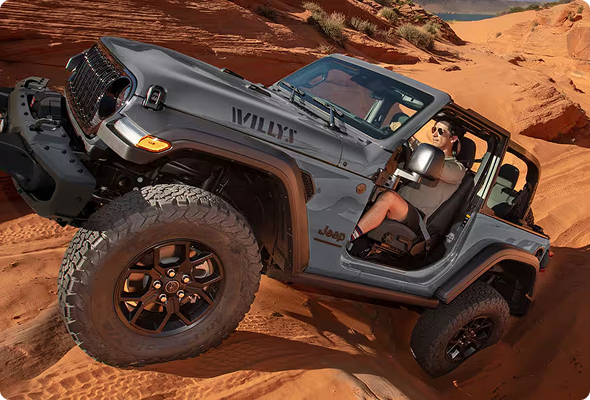 Jeep Wrangler demonstrating traction