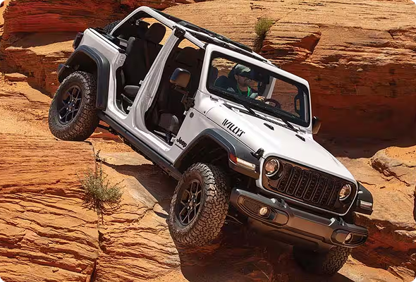 Jeep Wrangler suspension articulation