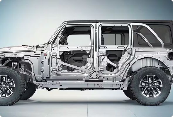 High-strength steel frame