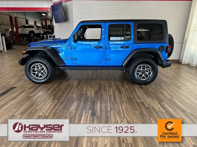 Certified 2024 Jeep Wrangler 4-Door Rubicon with VIN 1C4PJXFG7RW252833 for sale in Watertown, WI