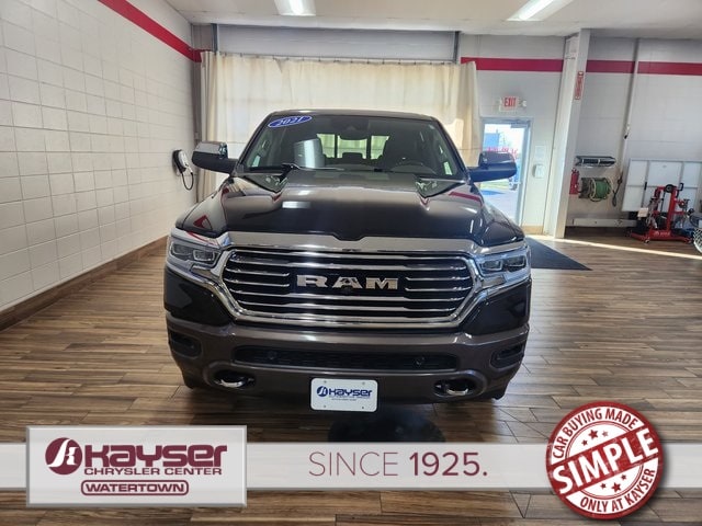 Certified 2021 RAM Ram 1500 Pickup Longhorn with VIN 1C6SRFKT8MN572491 for sale in Watertown, WI