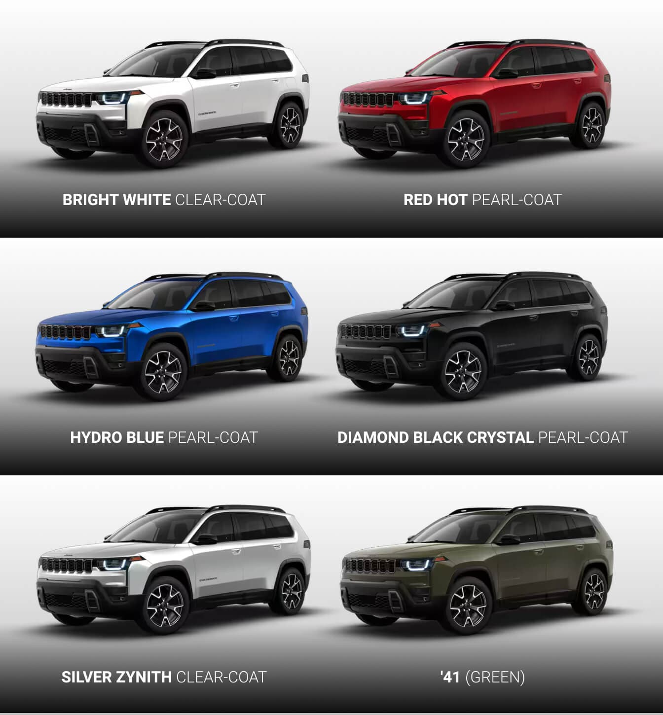 2026 Jeep Cherokee Colors