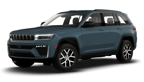 26 Jeep Grand Cherokee Limited in Steel Blue in three quarter angle.