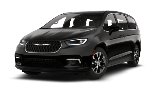 26 Chrysler Pacifica Limited in Diamond Black in three quarter angle.